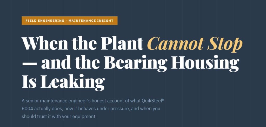 Bearing Housing Leakage: Fix Without Stopping the Plant
